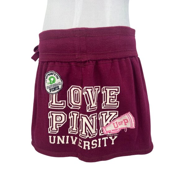 Victoria's Secret Dresses & Skirts - RARE Vintage Y2K Victoria's Secret PINK Burgundy Logo Mini Skirt
